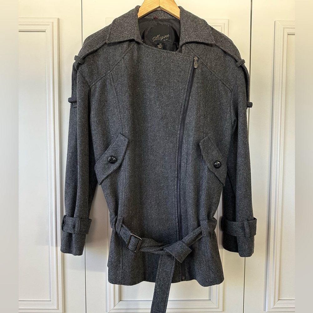 Maginn 100% Wool Gray Coat, Size 10